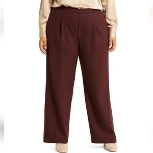 Vince Deep Wine Women's Pull On Wool Blend Pants